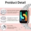 Samsung Galaxy Watch7/FE/6/5/4 Diamond Jewelry Steel Band Silver 20mm - 4