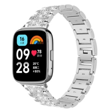Redmi Watch 3 Active/Lite 20mm Diamond Jewelry Steel Band Silver - 1