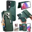 Vivo V40 Lite/V30e Green Leather MagSafe RFID Wallet Phone Case - 1