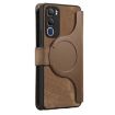 Vivo Y19s 4G Case: MagSafe RFID Zipper Wallet Leather (Brown) - 3