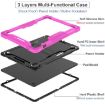 Samsung Galaxy Tab S10 FE+ Shockproof Silicone Hybrid Case Black Rose Red - 3