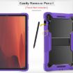 Samsung Galaxy Tab S10 FE+ Shockproof Silicone Hybrid Case Black Purple - 4