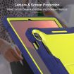 Samsung Galaxy Tab S10 FE+ Shockproof Silicone Case with Holder - Yellow/Green/Navy - 5