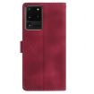 Samsung Galaxy S20 Ultra 5G Red Rose Embossed Leather Phone Case - 3