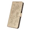 Samsung Galaxy S24+ 5G Gold Rose Flower Embossed Leather Case - 5