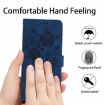 Samsung Galaxy S25 5G Dark Blue Rose Embossed Leather Phone Case - 8