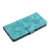 Samsung Galaxy S25 5G Green Rose Embossed Leather Phone Case - 6