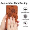 Samsung Galaxy S25 5G Brown Leather Case with Rose Flower Embossing - 8