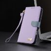 OPPO A58 4G Global Purple Leather Phone Case with Hand Strap - 8