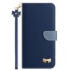OPPO Reno12 F Global Dark Blue Leather Phone Case with Hand Strap - 2