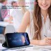 OPPO Reno12 F Global Dark Blue Leather Phone Case with Hand Strap - 5