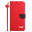 OPPO Reno14 5G Red Leather Phone Case with Metal Bow & Hand Strap - 2
