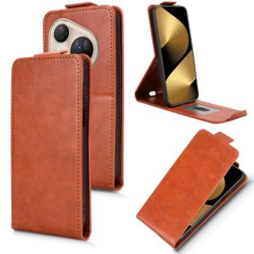 Huawei Pura 80 Ultra 5G Brown Magnetic Flip Leather Phone Case with Buckle - 1