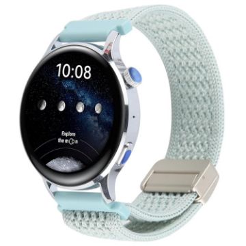 18mm Light Mint Magnetic Buckle Knitted Nylon Watch Band - 1