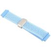 22mm Light Blue Magnetic Buckle Knitted Nylon Watch Band - 3