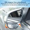 360 Rotating Rear-view Blind Spot Mirror - Wide-angle, Silver - 4