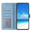 Samsung Galaxy M32 Sky Blue Rose Embossed Leather Phone Case - 4