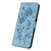 Samsung Galaxy M32 Sky Blue Rose Embossed Leather Phone Case - 5
