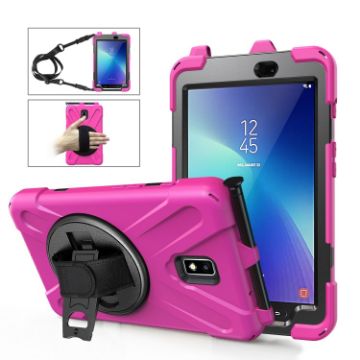 Shockproof Silicone + PC Case for Samsung Galaxy Tab Active 2 8.0 (Rose Red) - 1