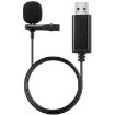 USB Lavalier Microphone for Laptop - 2m Length, Live Conference Recording - 1