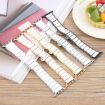 Apple Watch Band 42/41/40/38mm Three Beads Ceramic Steel White 18mm - 5