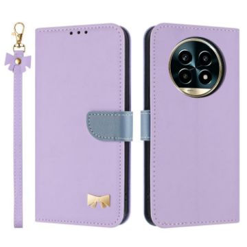 Realme 13 Pro 5G/13 Pro+ 5G Purple Leather Case with Hand Strap - 1