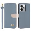 Realme 14 5G/P3 5G Light Blue Leather Phone Case with Hand Strap - 1