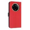 Realme 14 Pro+ 5G Red Metal Bow Leather Case with Hand Strap - 3