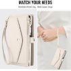 Samsung Galaxy S25 Ultra 5G Wallet Leather Phone Case with Lanyard White - 8