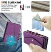 Samsung Galaxy S25+ 5G Wallet Leather Phone Case with Lanyard, Purple - 5
