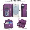 Samsung Galaxy S25 5G Wallet Leather Phone Case with Lanyard, Purple - 4