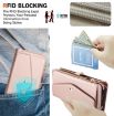 Samsung Galaxy S25 Edge 5G Wallet Leather Phone Case with Lanyard, Rose Gold - 5