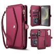 Samsung Galaxy S24+ 5G Red Leather Wallet Phone Case with Lanyard - 1