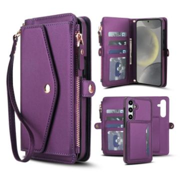 Samsung Galaxy S24 FE 5G Wallet Leather Phone Case with Lanyard - 1