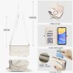Samsung Galaxy A35 5G Wallet Detachable Leather Case with Lanyard White - 7