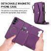 Samsung Galaxy A54 5G Wallet Case, Detachable Leather, Lanyard, Purple - 2
