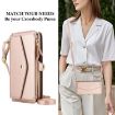 Samsung Galaxy A55 5G Wallet Case, Detachable Leather, Lanyard, Rose Gold - 6