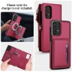 Samsung Galaxy A73 5G Red Leather Wallet Case with Lanyard - 3