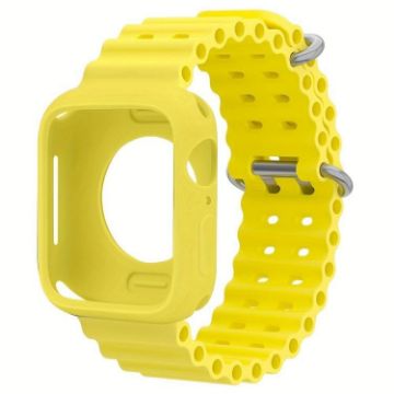 Apple Watch 44mm/45mm Yellow Ocean Silicone Band & Case - 1