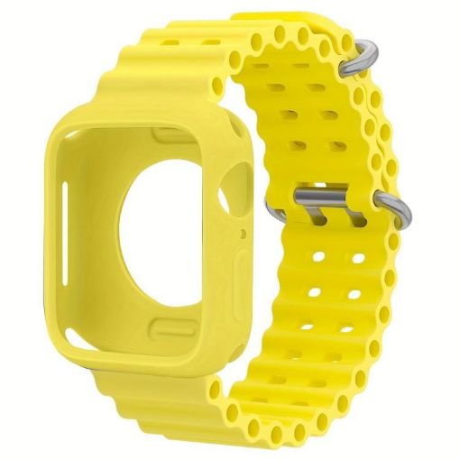 Apple Watch 40mm/41mm Yellow Ocean Silicone Band & Case - 1