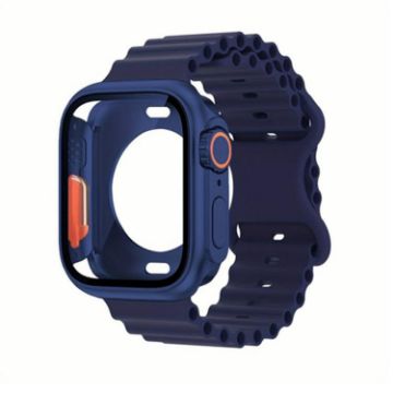 Apple Watch 40mm/41mm Ocean Silicone Band & Case - Dark Blue - 1