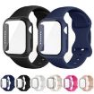 Apple Watch Series 10 42mm Rose Red Silicone Band with PC Case - 2