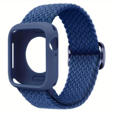 Apple Watch Series 10 46mm Nylon Band & Silicone Case - Dark Blue - 1