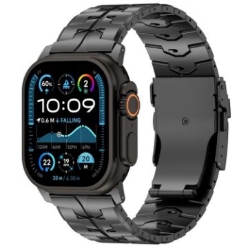 Apple Watch Band 46/49/45/44mm Titanium Alloy Quick Release Black - 1