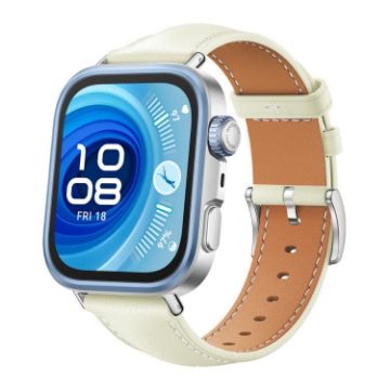 Huawei Watch Fit 4 Pro/3 20mm Leather Band - Creamy White - 1