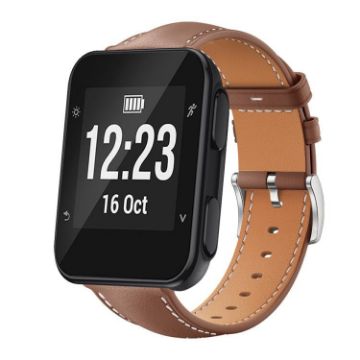 Garmin Forerunner 35/30/35j Leather Watch Band 20mm Coffee - 1