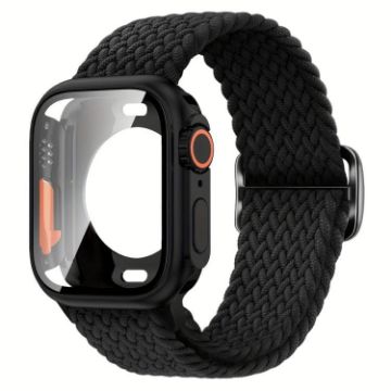 Apple Watch 44mm/45mm Nylon Band & Ultra 49mm Case - Black - 1