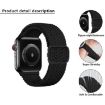 Apple Watch 44mm/45mm Nylon Band with TPU Case - Black Ladder Buckle - 6