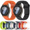 18mm Black I-Shaped Solid Color Silicone Watch Band - 5