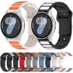 Dual Color 18mm I-Shaped Silicone Watch Band - White Grey - 5